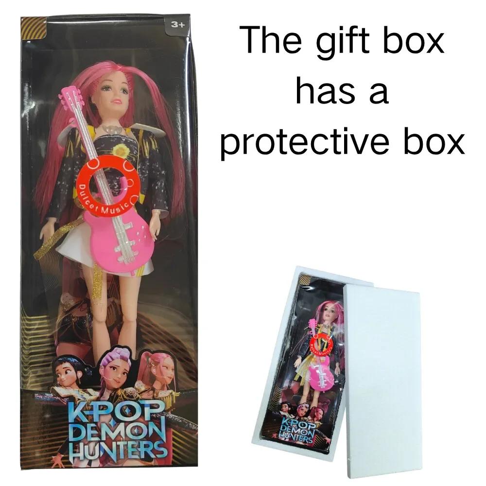 Fan-Sammlerstück Authentische Kpop Dämonenjäger Figuren (Rumi/Mira/Zoey) - DIY Singfunktion Spielzeug | Weihnachtsgeschenk für Mädchen