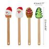 Non-Stick Spatula Xmas Theme Snowman Santa Claus Tree Shape For Baking Tools