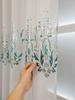 Embroidery Blue Transparent High-end Light Luxury Curtains Window Screen Bedroom Living Room Bay Window Finished Curtains
