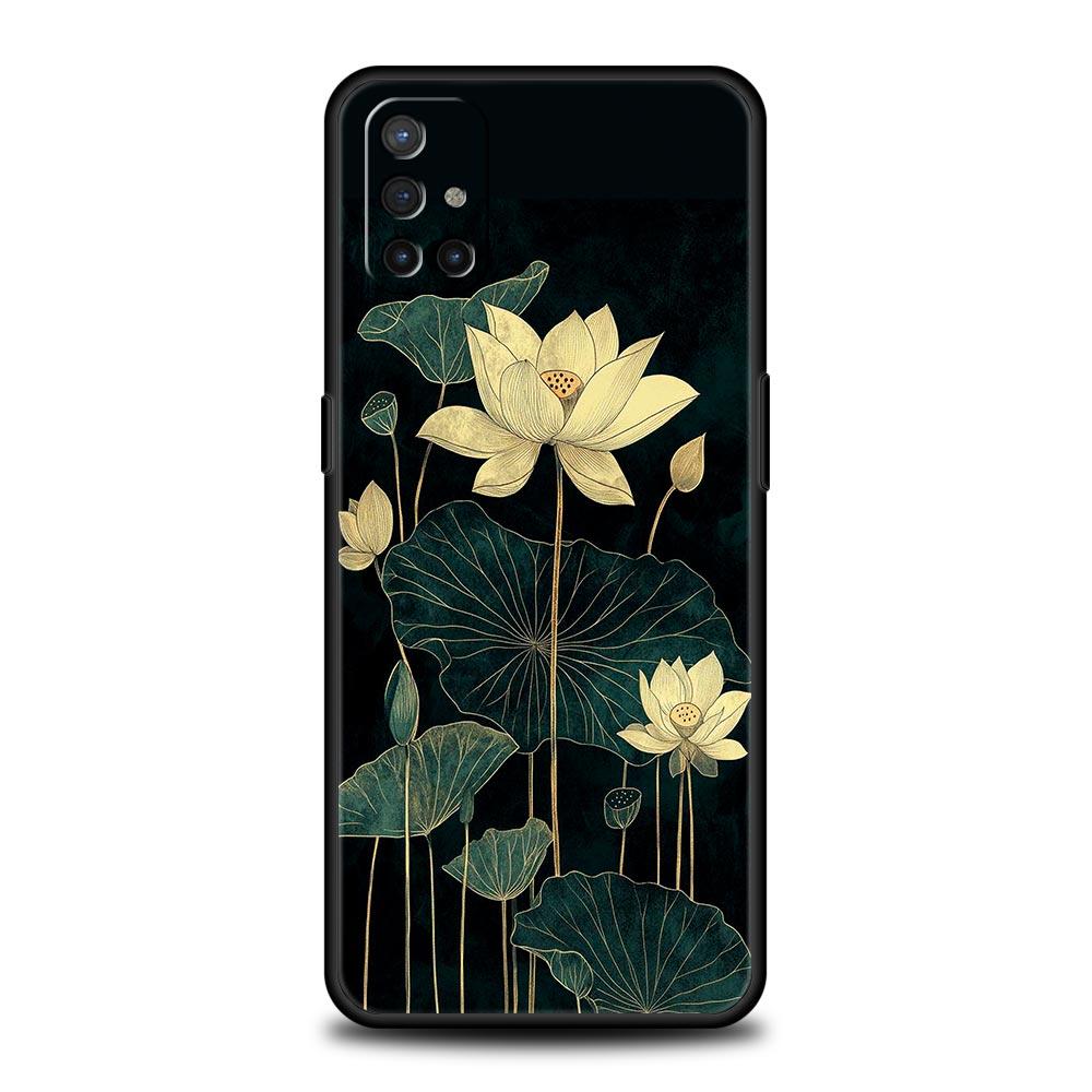 Lotus Pattern Phone Case For OnePlus 15 13 12 11 10 9 8 13T 10T 7T Pro 13R 12R 9RT 8T Nord 4 N200 2T CE 2 3 5G Lite Cover