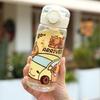Transparent Children's Water Cup Portable Drink Cup Capybara Straw Water Bottles  Coffee Tea Juice