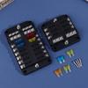 6/12 Way Blade Fuse 12-24V Car Boat Fuse Box Holder With Plastic Cover For Power Panel Board Camper Fuse1/2Pcs
