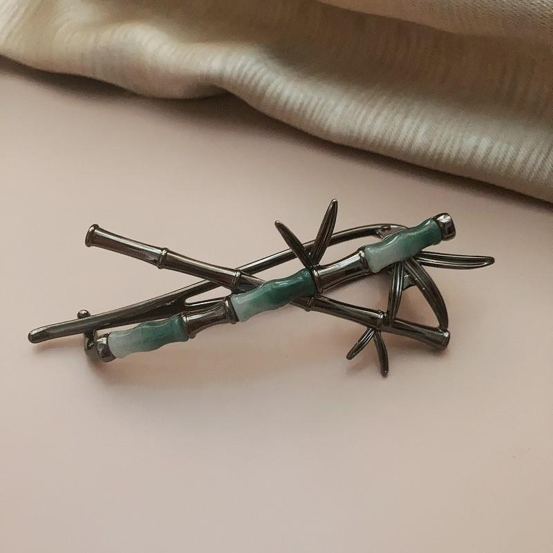 New Chinese Style Hair Clip For Women Elegant Bamboo Design Hair Gripper Clip Girls Metal Hair Accessories Vintage Updo Hairpins