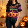 Women's Casual Halloween Printed Short Sleeve T-Shirt Top