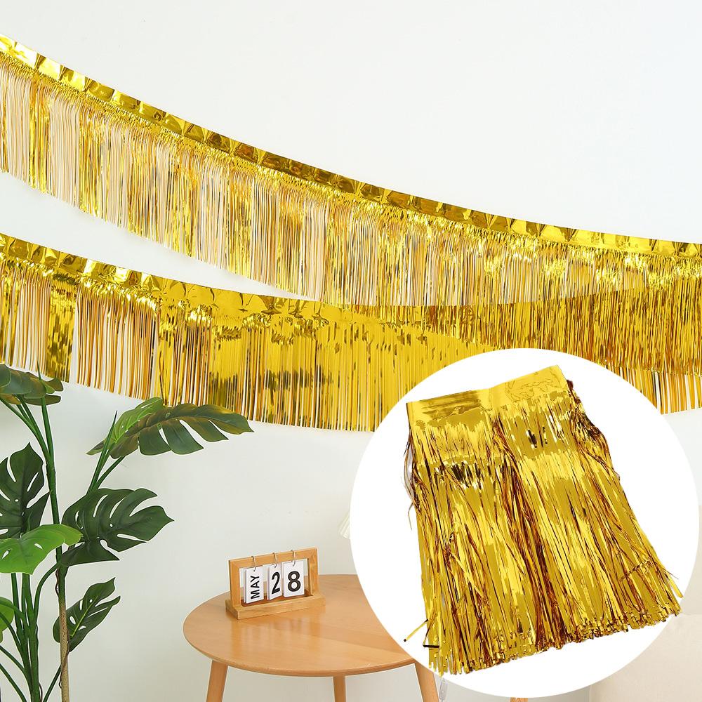 3M Premium Fringe Banner Party Streamers Foil Tinsel Garland For Birthday Wedding Anniversary Party Decorations Hanging Decor