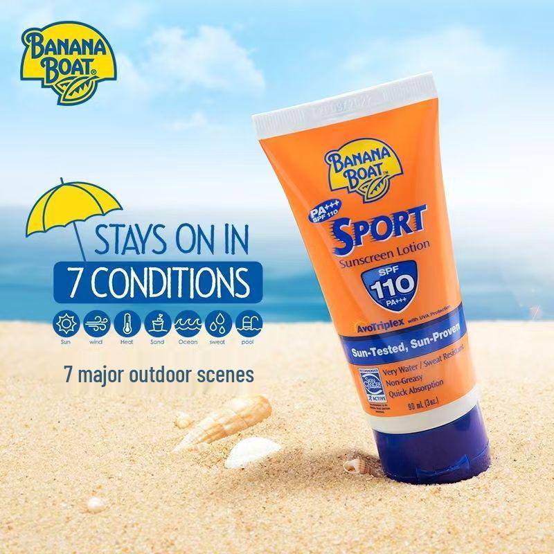 Banana Boat SPF100 Sunscreen Lotion, Waterproof & Sweatproof for Outdoor Military Training, Unisex, 90ml