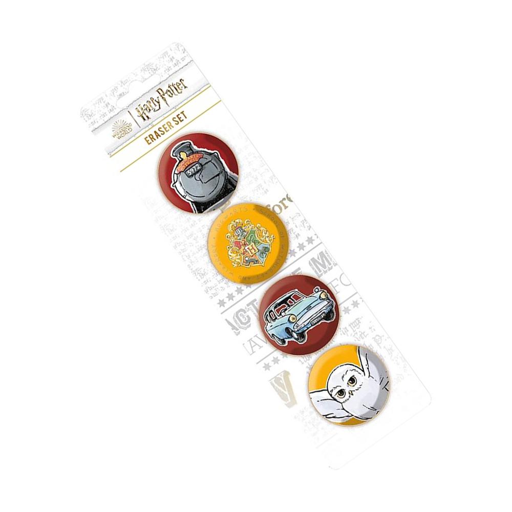 HARRY POTTER Hogwarts Eraser Set (Pack of 4)