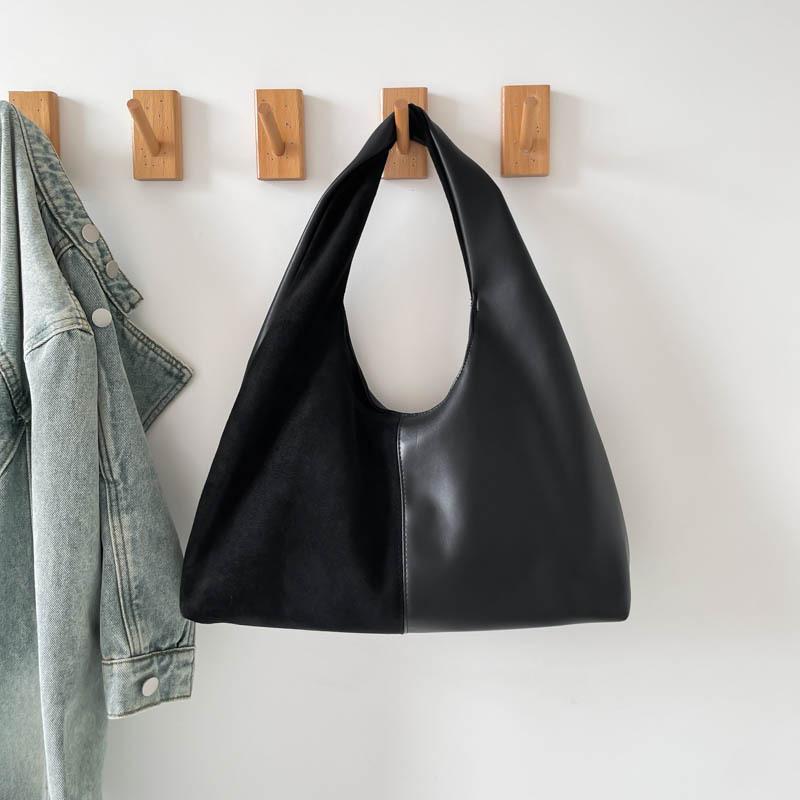 

New retro fashion lazy style handbag bag women s commuting large capacity casual shoulder underarm tote bag чорний