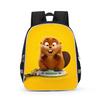 Schulrucksack für Kinder, Klassen 1-2, Leicht, Cartoon, Oxford-Stoff, Mit ergonomischer Rückenstütze, Reflektierender Sicherheitsstreifen