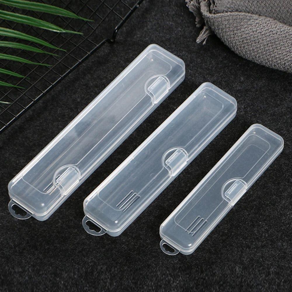 1Pcs with Cover Plastic Box Organizer Eyebrow Pencil Tableware Chopsticks Beauty Tools