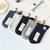 Men's Double Needle Mid-Calf Cotton Socks, Sweat-Absorbent, Breathable, Business Style, Solid Color, Autumn/Winter, Thick, Warm, Long.
