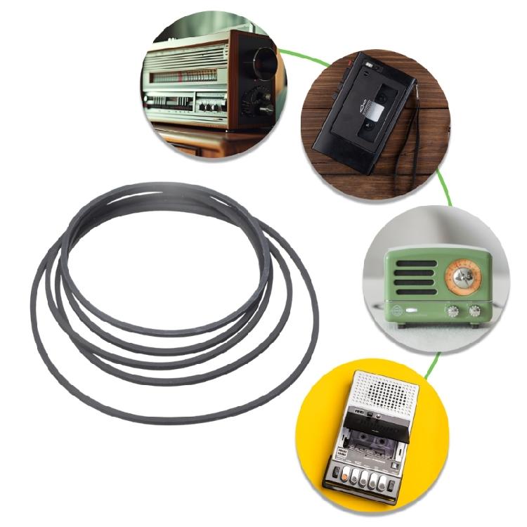 Confezione da 20 Cinghie di Trasmissione per Registratore a Cassetta Assortimento Cinghie di Gomma per Registratore Larghezza 1,2 mm Per Manutenzione Registratore 70-100 mm Piegato