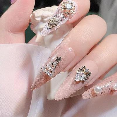 Christmas Zircon Parts Zircon Nail Christmas Parts 12-piece Set