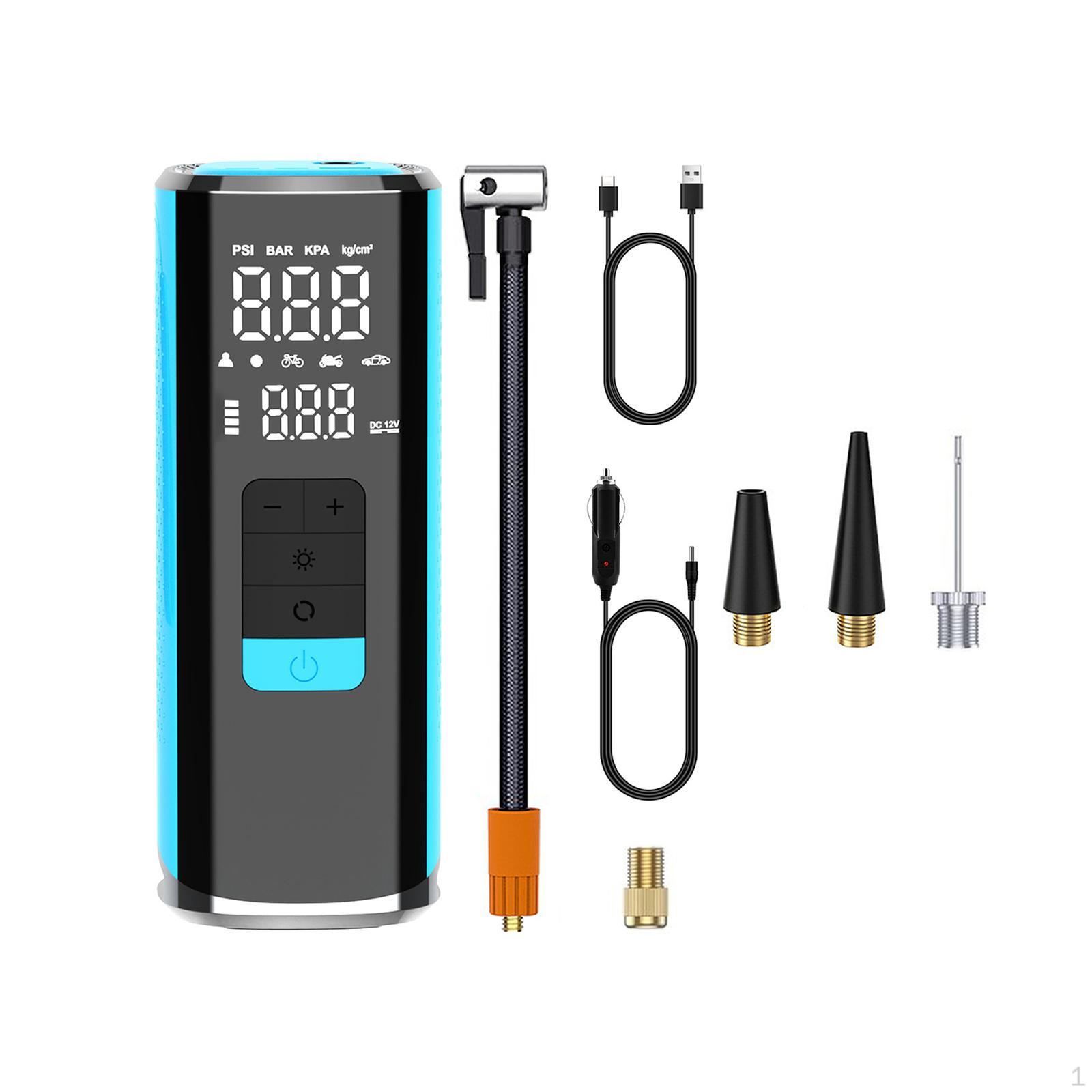 

Car Tire Inflator 6000mAh Electric Air Pump for Tires Bicycles Ball Bike синий