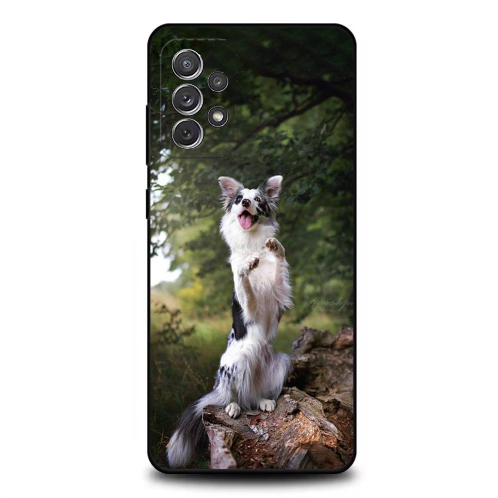 Border Collie Dog Phone Case For Samsung S25,S24,S21,S22,S23,S30,Ultra,S20,Plus,Fe,Lite,Note,10,9,5G Black Cover