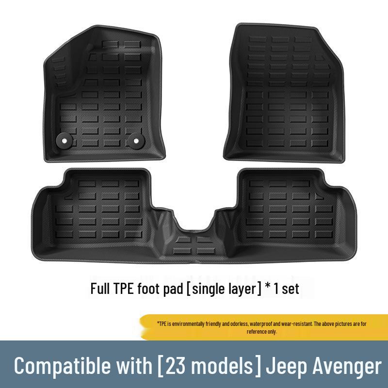 These eco-friendly, stain-resistant TPE car mats fit 23 Jeep Avenger models and are available for cross-border import.
