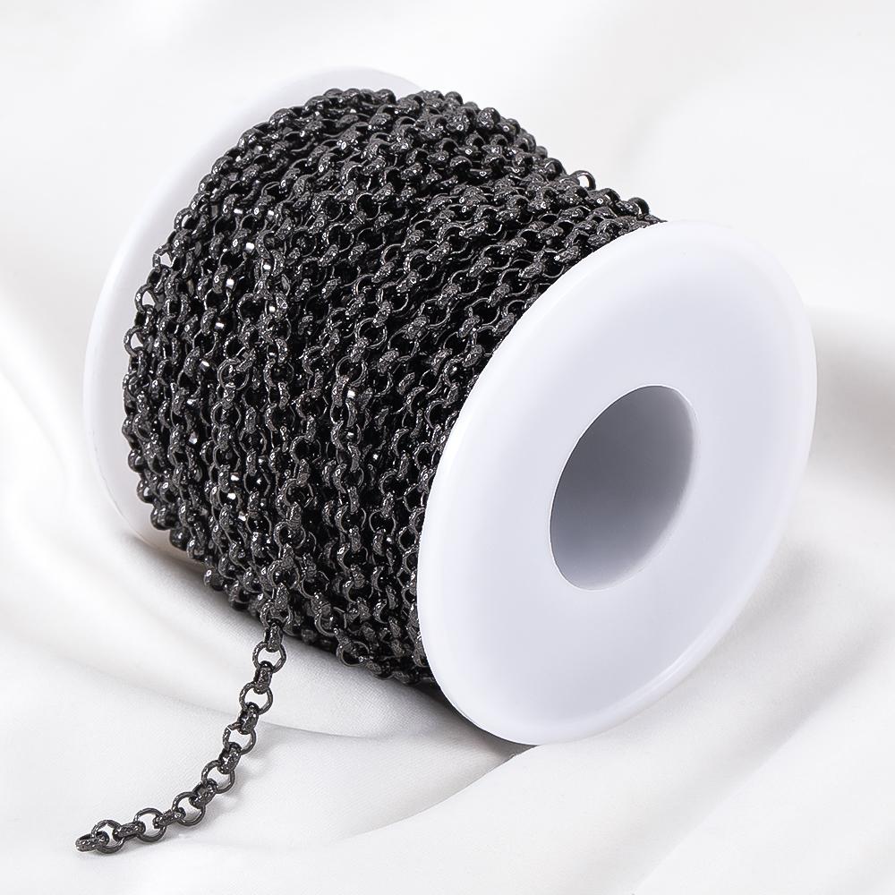 1 Meter 2 Meter Geprägte O-Form Halskettenketten Kupferarmband Kabelglied Großhandel Offene Ringketten für DIY Schmuckherstellung Zubehör