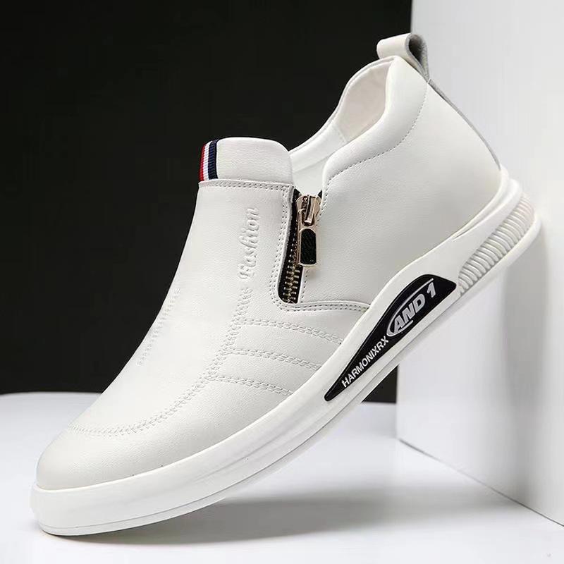 Neue Herren-Slip-on Leder Business-Schuhe: Ohne Schnürsenkel, Dicke Sohle, Perfekt für Hochzeiten und Vorstellungsgespräche. Idealer britischer Freizeitstil.