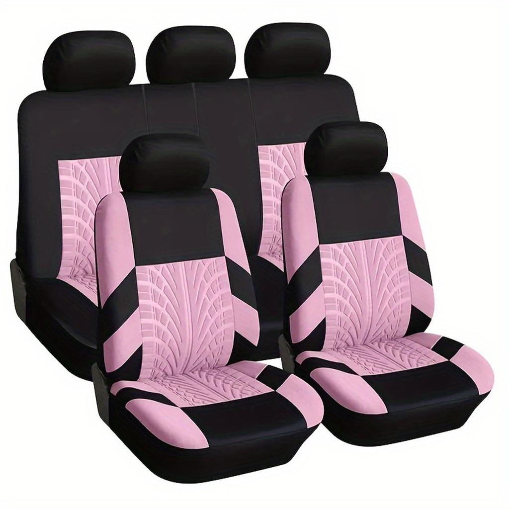 Uniwersalna Pokrowiec na Fotel Samochodowy z Wytłaczanym Wzorem Bieżnika Opony