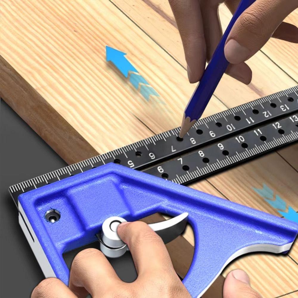30CM Precision Combination Square 45/90 Degree L Shaped Ruler Angle Ruler Metal Fabrication