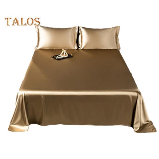 

Глянцевые атласные простыни, однотонная простыня с 2 наволочками, охлаждающие, не мнется, шелковистые, гладкие простыни для большинства размеров кроватей S