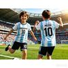 Special Edition Messi 10 Football Jersey Tee Shorts Set Women Men Harajuku Argentina Fan Shirt and Shorts Summer Kid 2 Piece Set