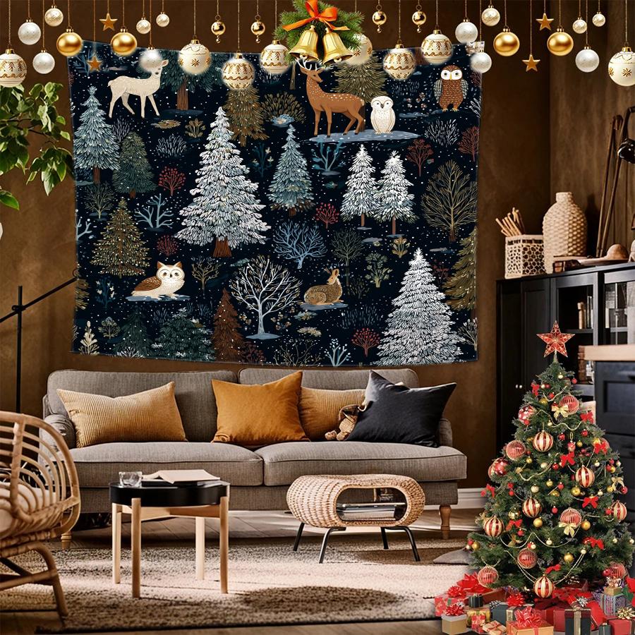 Christmas Gifts Tapestry Background Cloth Hanging Cloth Bedroom Bedside Decorative Wall Cloth Rental Dormitory Tapestry