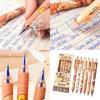 6Pieces Cartoon Gel Pen Erasable Retractable Gel Pen 0.5mm Quick Drying Office Writing Pen for Writing Noting Journaling