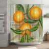 Artistic Oranges Shower Curtain | Vintage Newspaper Background