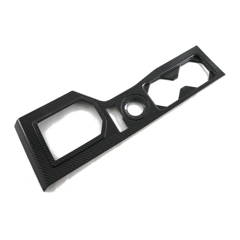 L/RHD For Mitsubishi Triton L200 2024 2025 Carbon Center Control Gear Shift Front Water Cup Holder Cover Interior Accessories