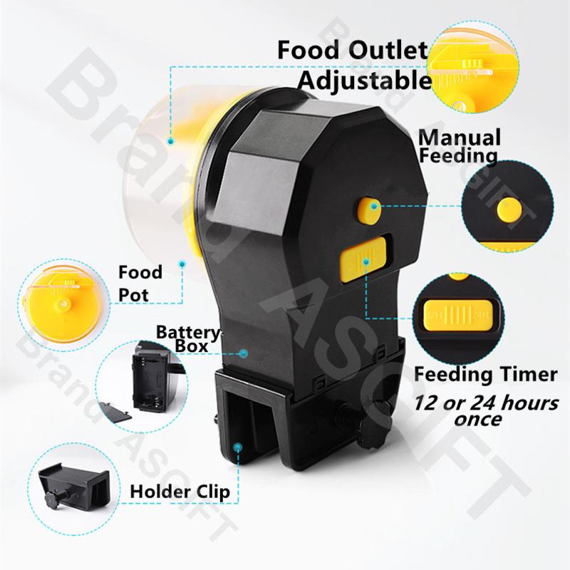 Automatické krmítko Aquarium Fish Turtle Food Chytré načasované krmítko