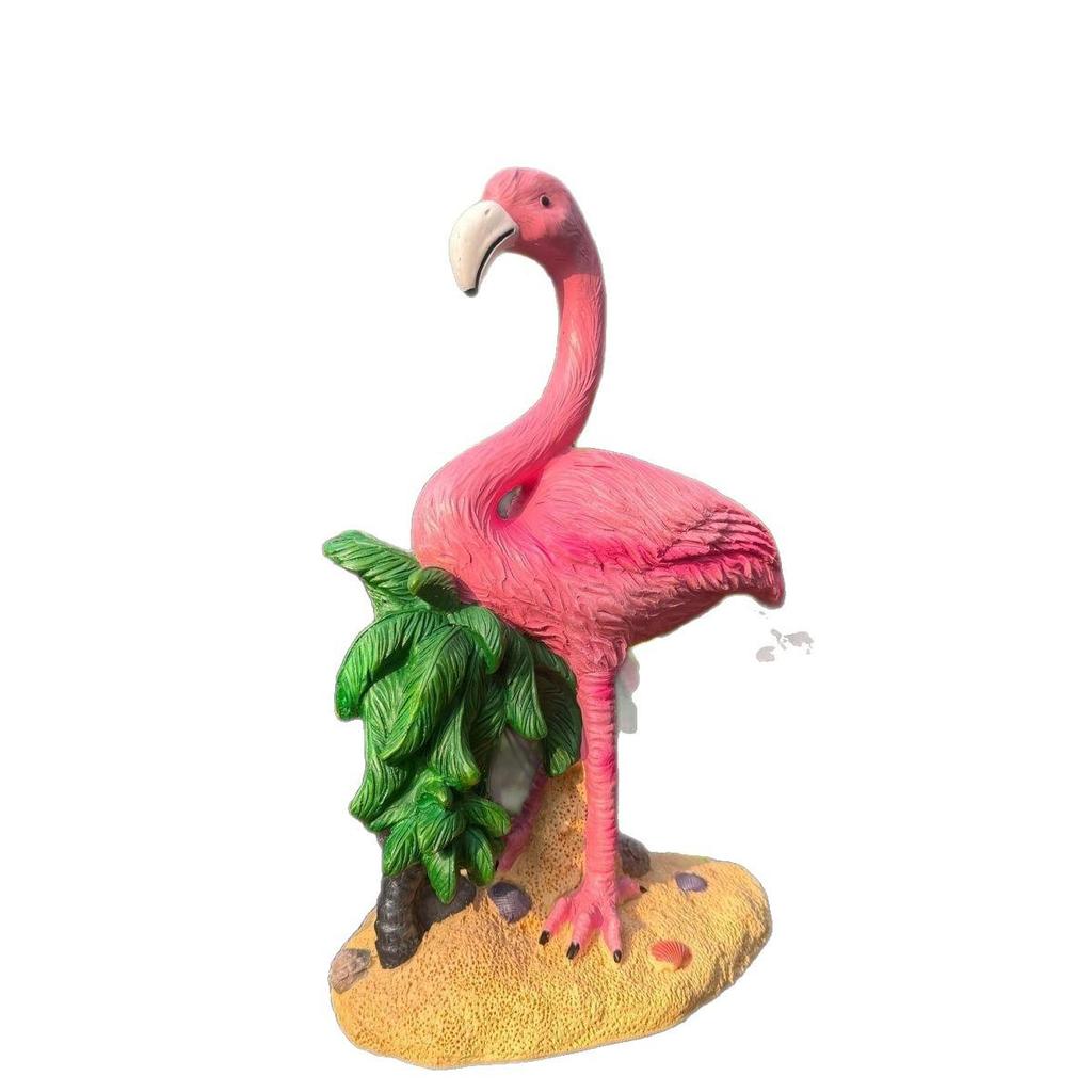 Clearance Resin Coconut Tree & Flamingo Garden Ornaments for Outdoor Balcony & Courtyard