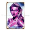 Gigi Hadid Fashion Model Metal Sign Cinema Customize Kitchen Bar Cave Living Room Tin Sign Poster