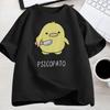 Psicopato Unisex Women Cute Duck with Knife T Shirts Casual Short Sleeve Print Cotton Round Neck Tshirt Streetwear Yk Ins Clothes