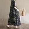 Short sleeve Plus size Cotton linen vintage floral new in dresses for women casual loose long summer dress