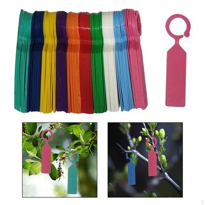 100 Pieces Hanging Plants Tags Nursery Garden Ring Label Greenhouse Bonsai Collar Waterproof