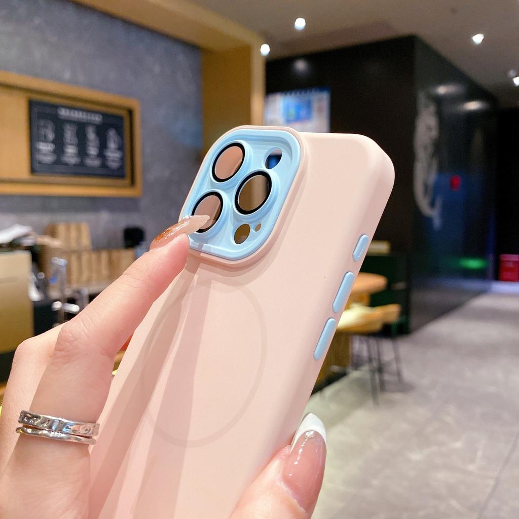 Applicable To Apple 11pro Contrasting Color Magnetic Case 11 Fashionable Mobile Phone Case 11promax Mobile Phone Protective Case 11 Anti-drop