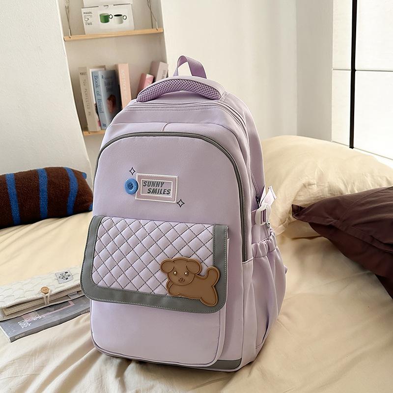 Schoolbag new casual large-capacity backpack, junior high school college student schoolbag ins high value, simple and lightweight backpack