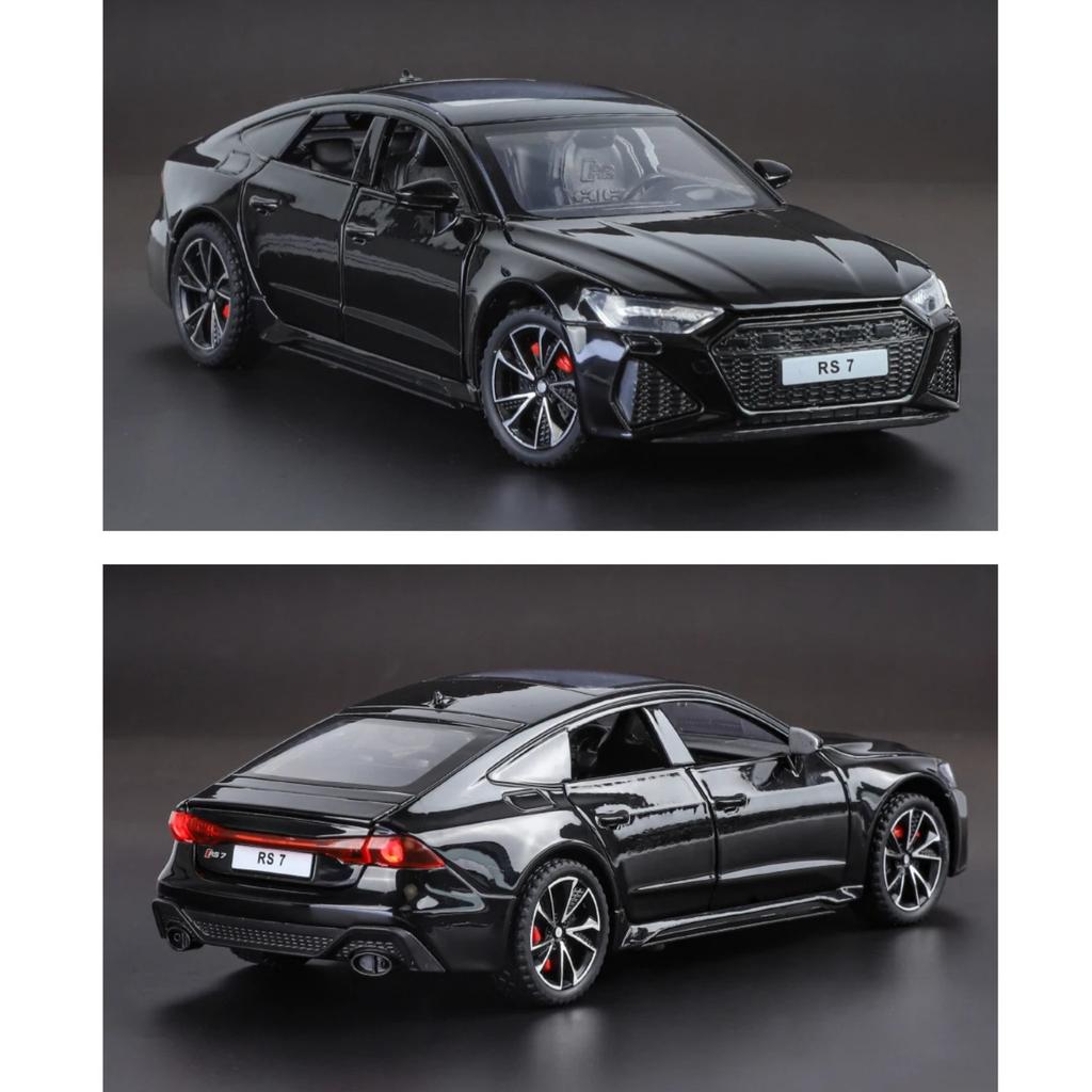 Simulación Escala 1/32 RS7 Coche Deportivo Aleación Fundición a Presión Metal Modelo Juguetes Educativos y Divertidos para Niños Regalo para Niños Adorno de Exhibición Coleccionar