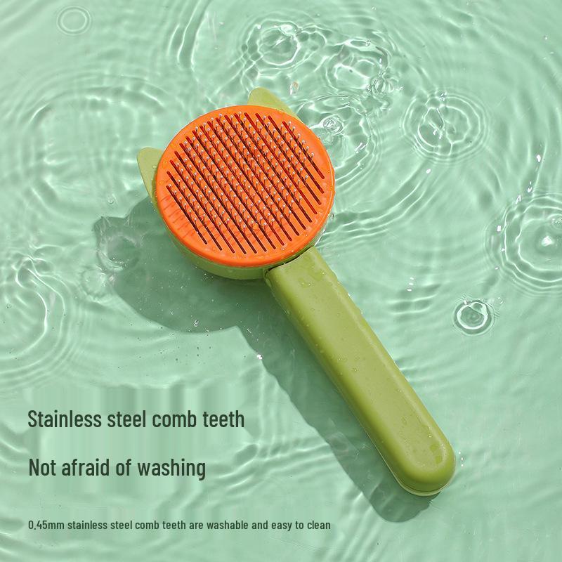 Cute Cat & Dog Deshedding Comb for Easy Hair Removal - One-Click Fur Cleaner