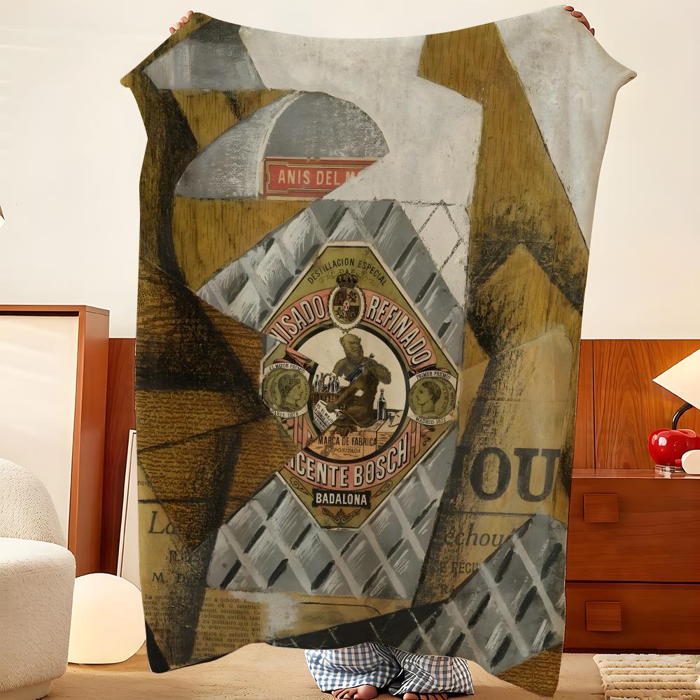 Artist J-Juan G-Gris Throw Flannel Throw Blanket, Lightweight Cozy, Durable Washable cute Cool