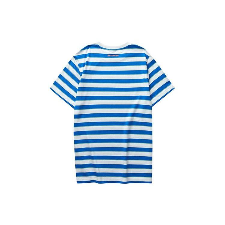 Skechers Stripe T-Shirt 'Blue White' Men's L223M018