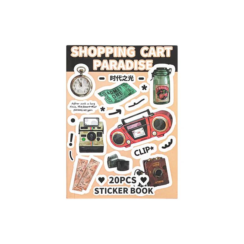 20 Pages Stickers Book DIY Scrapbooking Supplies Collage Junk Journal Cute Materials Decor Sticker Stationery