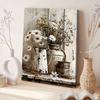 Vintage Metal Flower Wall Art Poster, 20x30cm Decorative Home Garden Sign