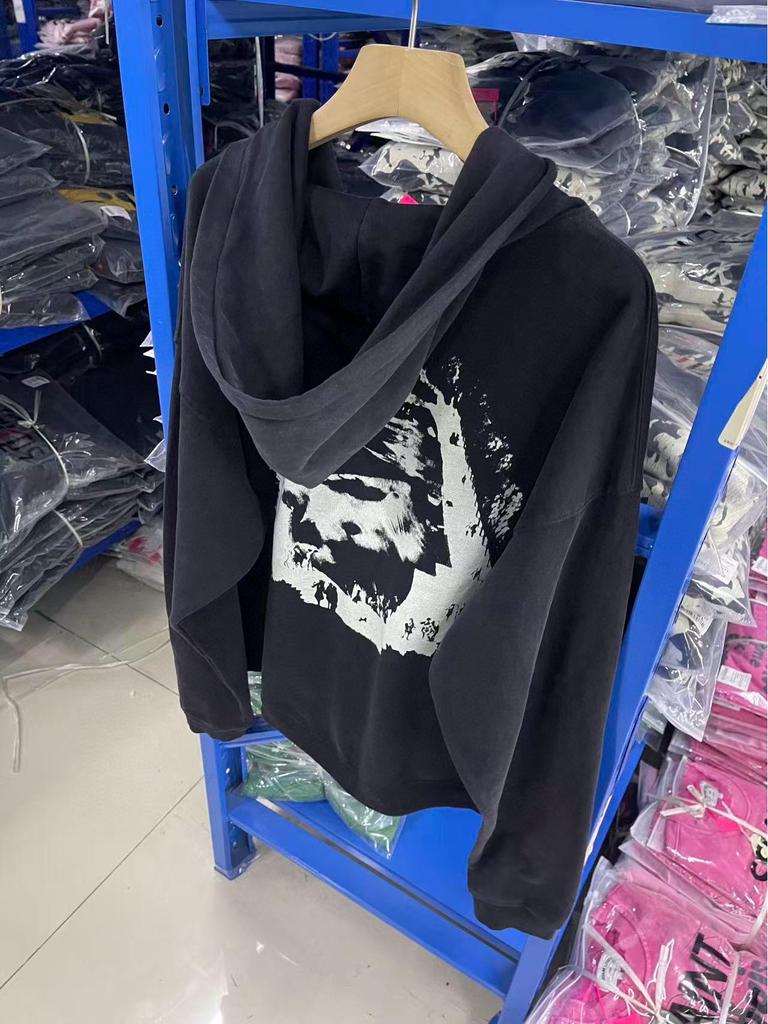 Rich Kids Vintage Poet Print Hoodie - Washed Trendy Style