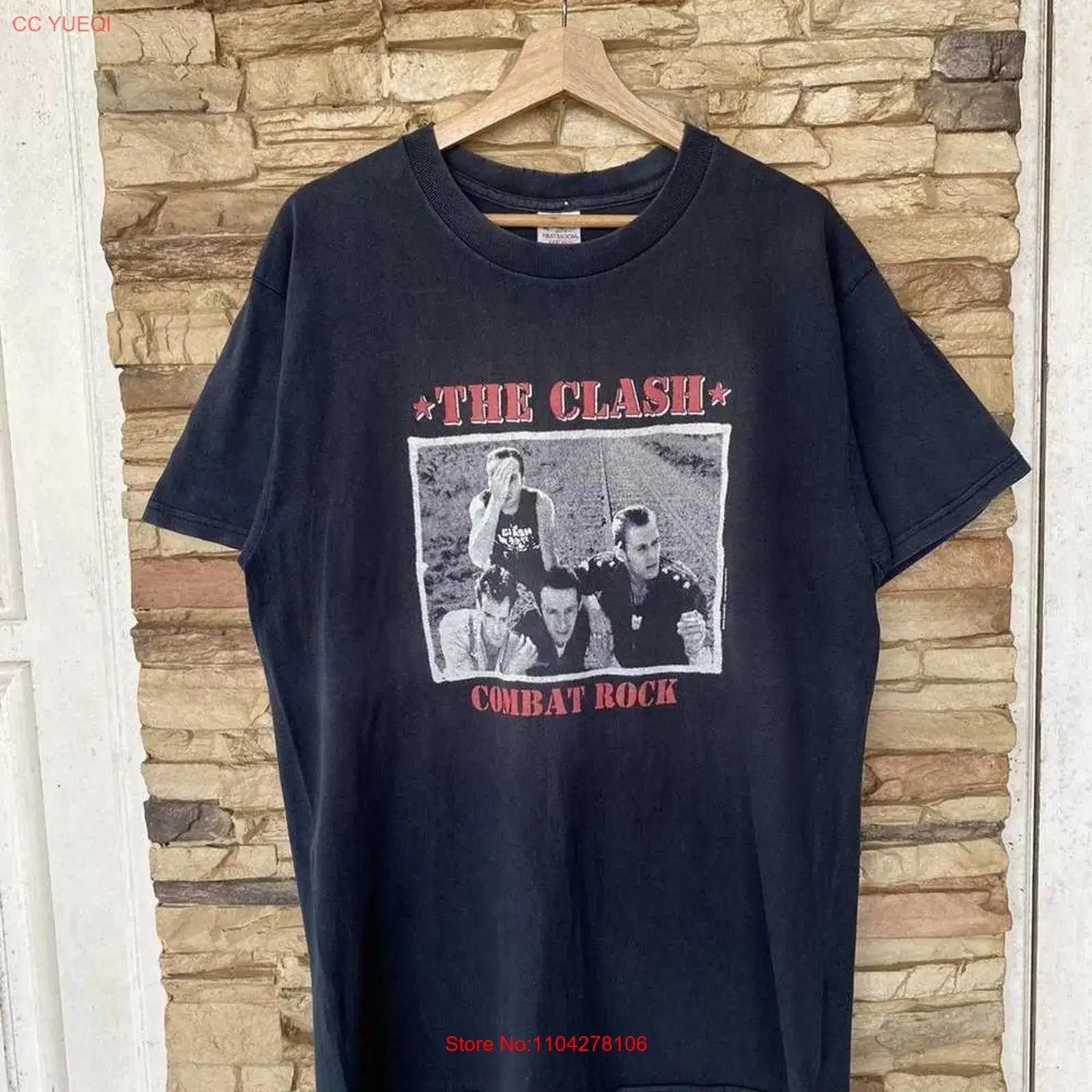 

Vintage 2002 The Clash Combat Rock Punk Band T Shirt S 5XL vintage Washed graphic Stylish Slightly Versatile Casual Stretched S разноцветный