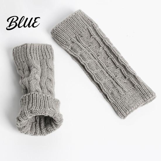 Lightweight Warm Wrist Sleeves Women Ribbed Arm Warmers Stretchy Cable Knitted Fingerless Gloves Winter Gloves Soft Mitten Half Finger for