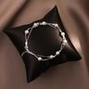 925 Sterling Silver Natural Pearl Double Layer Bracelet Women's Korean Version Versatile Ins Premium Stacking Bracelet Round Bead Hand Jewelry