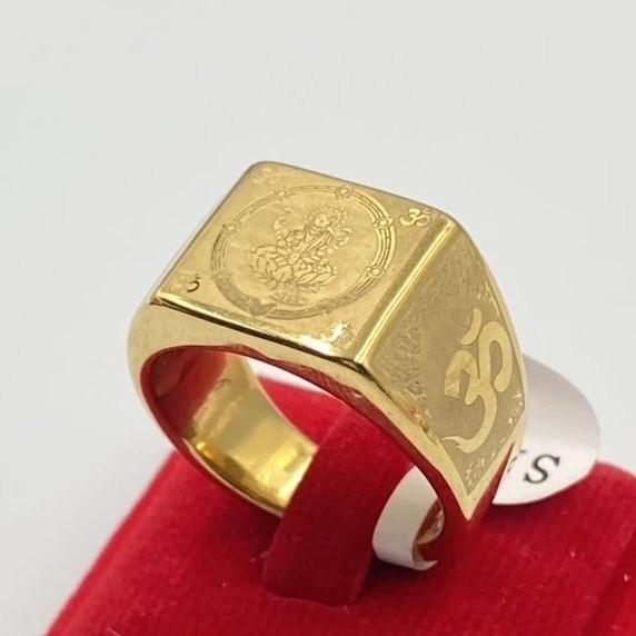 Hinduism Buddha Ganesha Elephant Head God Ring Powerful Success Amulet Blessings Jewelry Vintage Gifts Protect Travel Health Lucky Rich