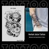 Japanese Traditional Tattoo Waterproof Sticker: Men's Long-lasting Floral Arm Pattern.